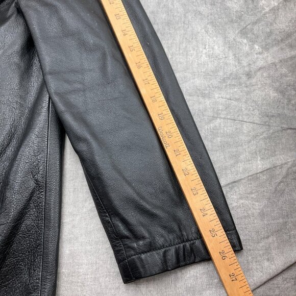 Wilsons M. Julian Jacket Men Large 48 Black Leather Zip Thinsulate Ultra 90s VTG - Picture 6 of 12